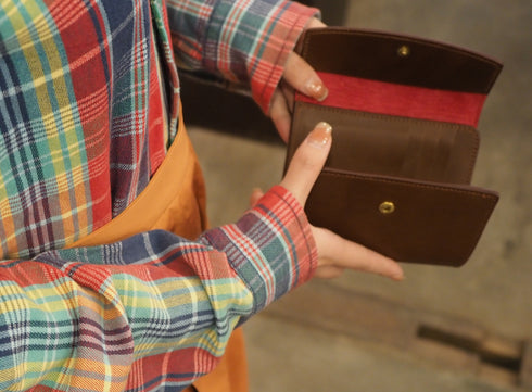 C/O. バイカラーレザーミドルウォレット/Bicolor Leather Middle Wallet